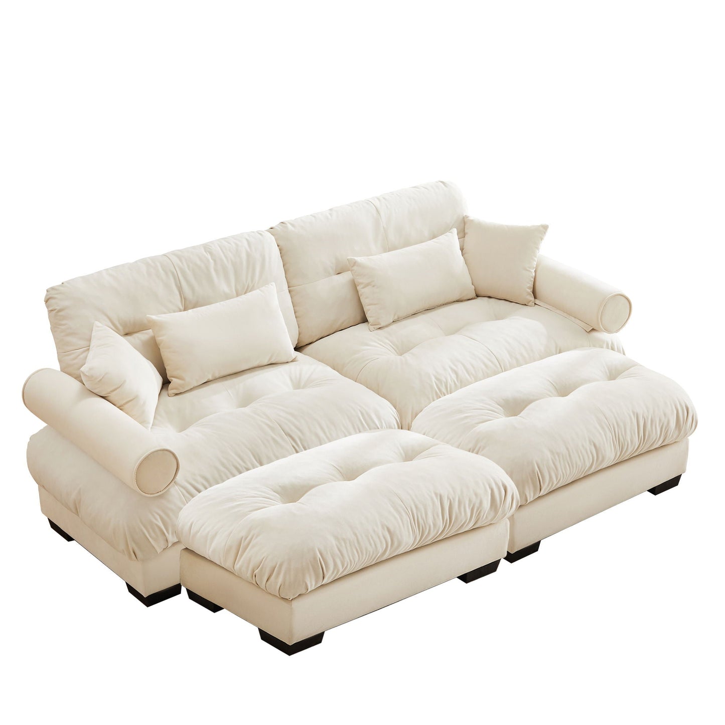 Super Comfort Oversized Modular Sectional Sofa With Movable Ottoman - Snoozhouse