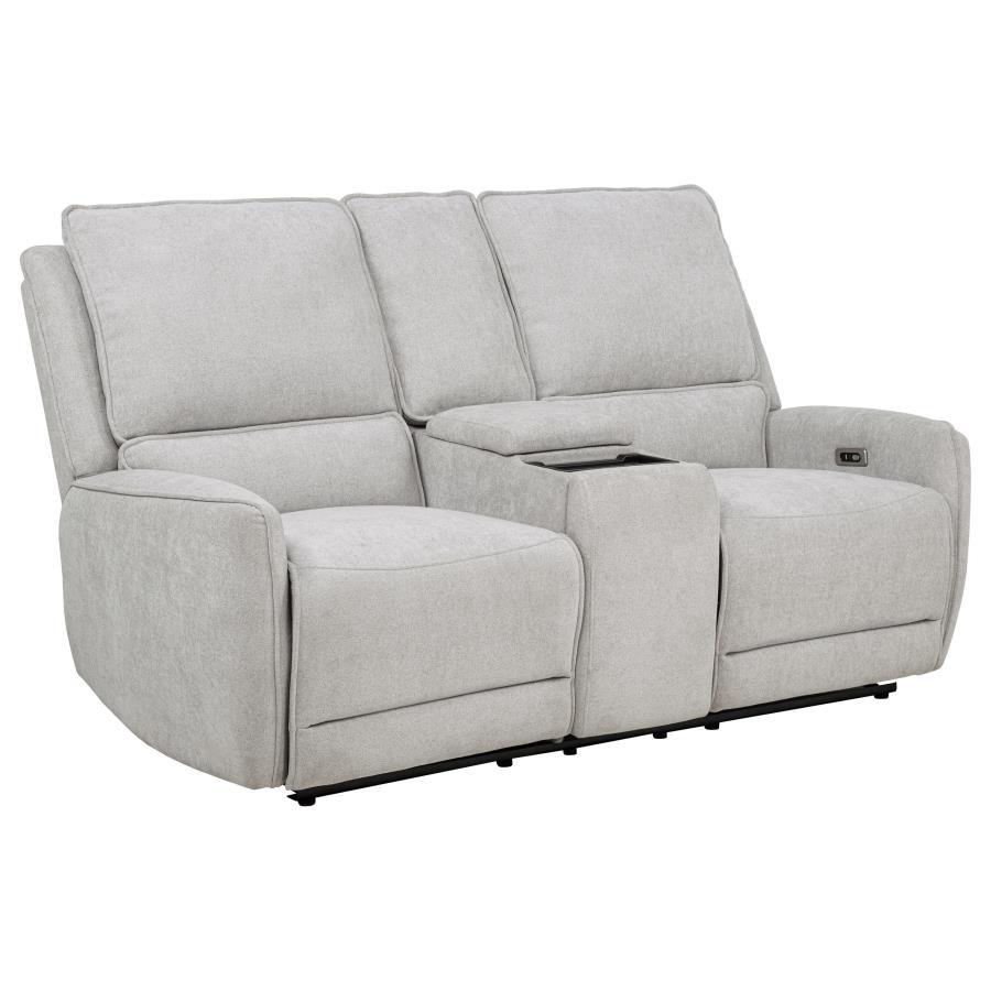 Sylmar - Chenille Upholstered Power Reclining Loveseat - Dove Gray Coaster Fine Furniture