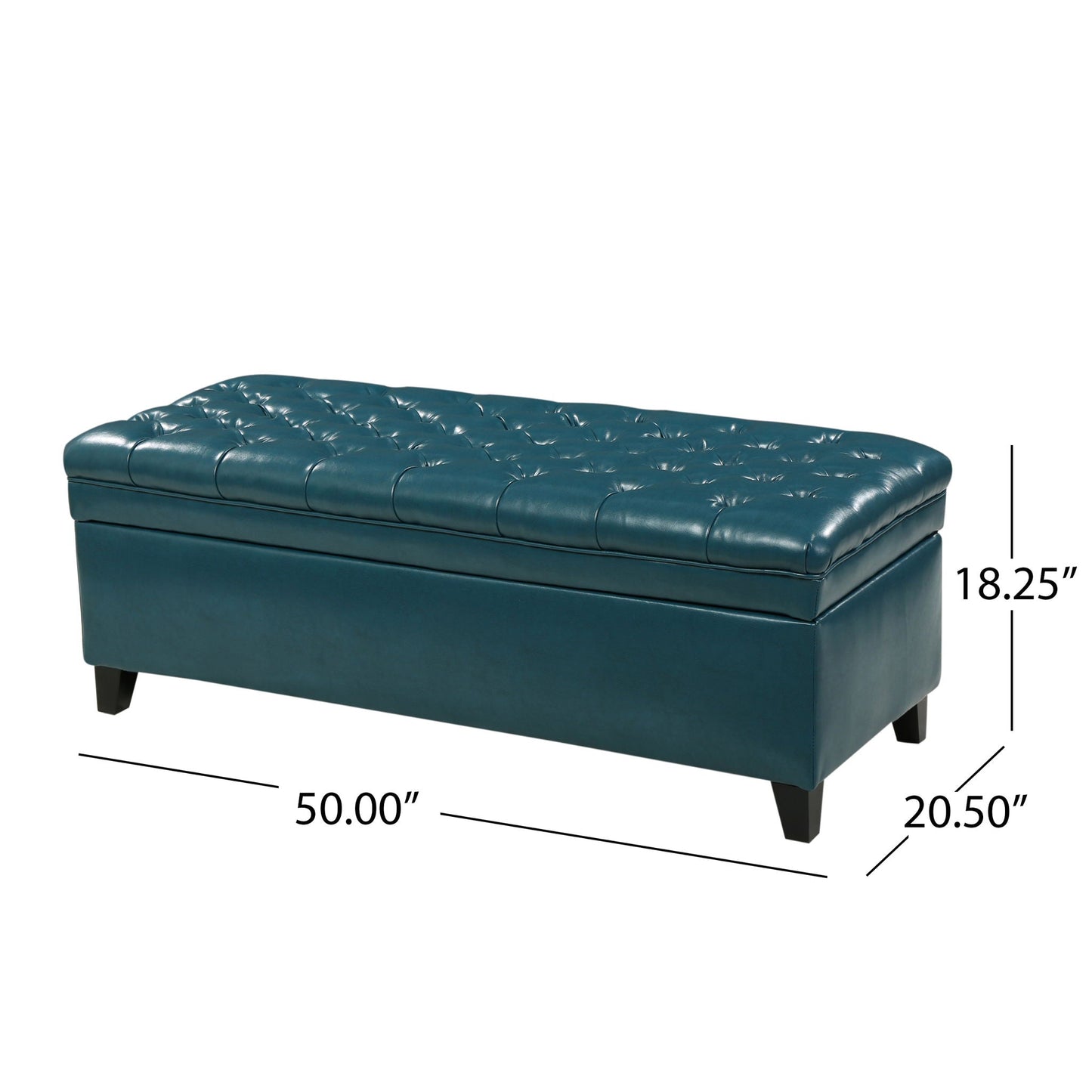 Juliana - Storage Ottoman With Birch Legs Noble House