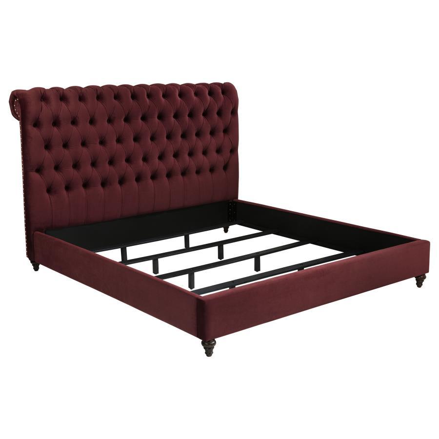 Devon - Upholstered Panel Bed CoasterEssence