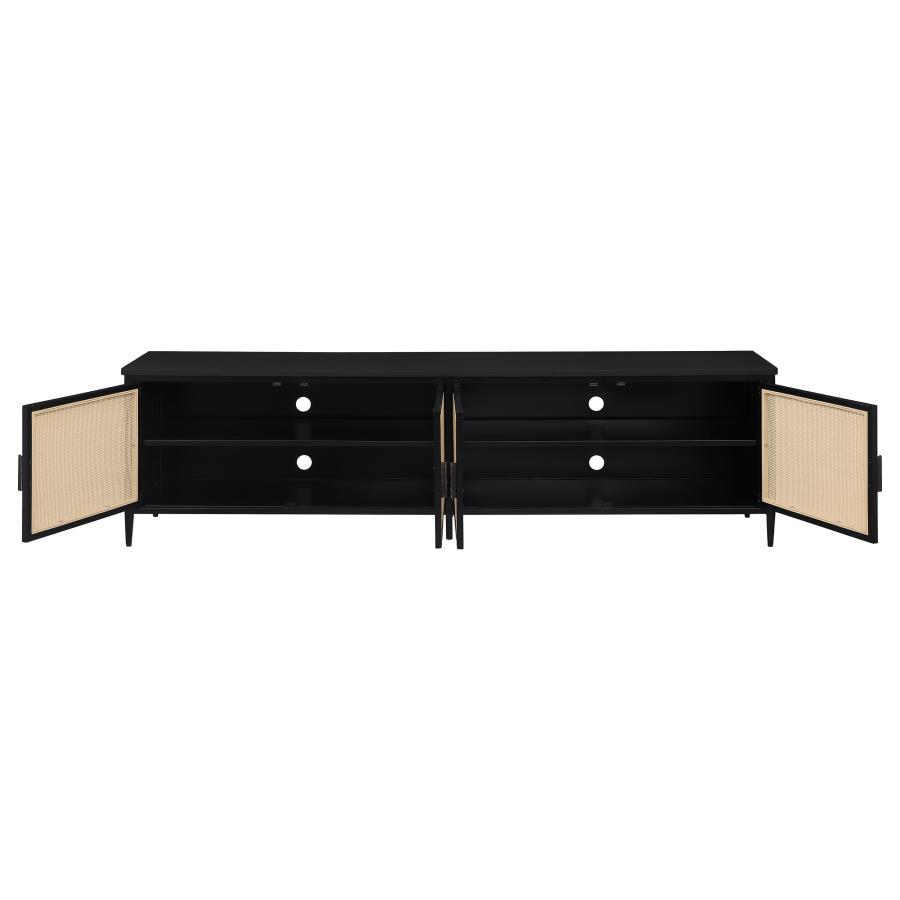 Amherst - 78" 4-Door Metal TV Stand Media Console - Black Coaster Fine Furniture