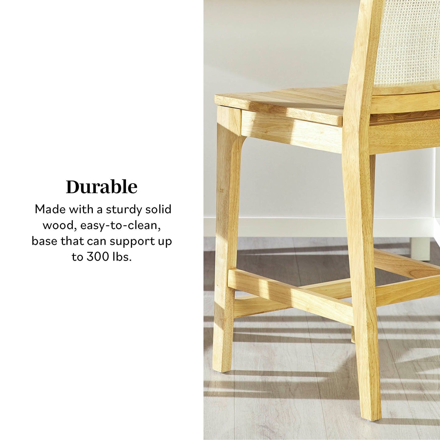 Transitional Counter Stool (Set of 2) - Natural Walker Edison