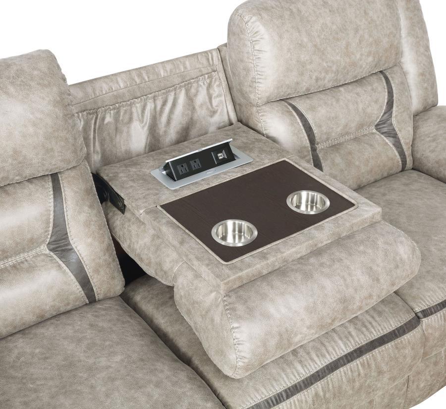Greer - Upholstered Motion Reclining Sofa CoasterEveryday