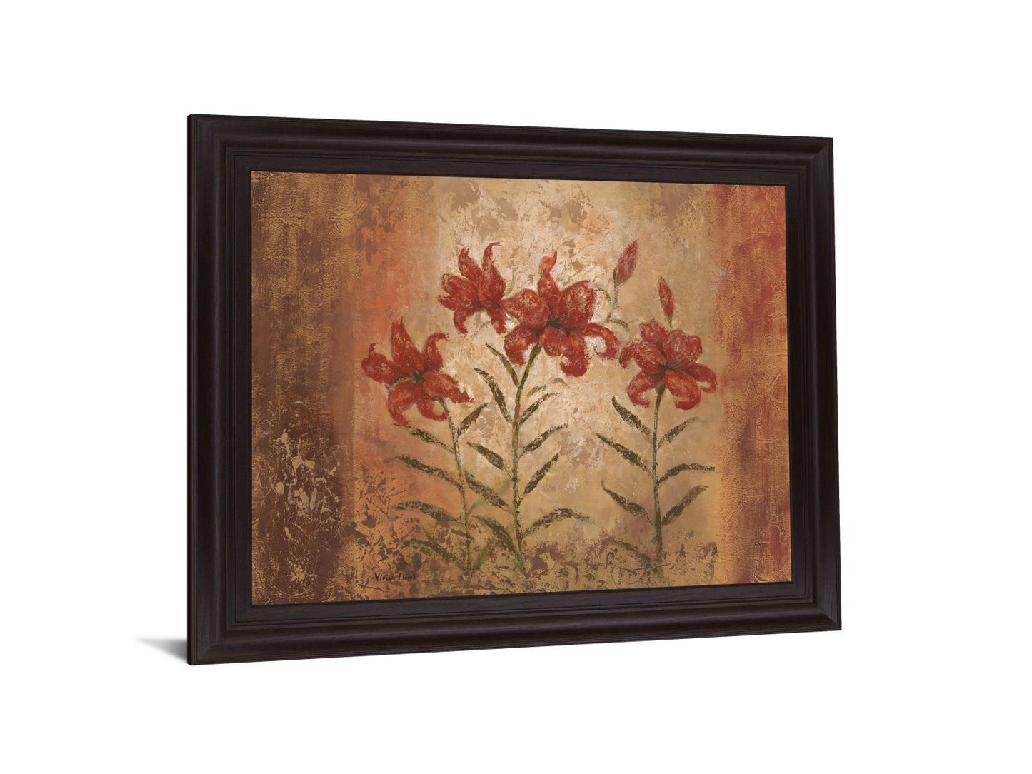 Amber Lily Trio - 28" x 34" Framed Wall Art Classy Art