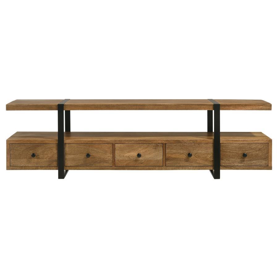 Otto - 5-Drawer Mango Wood TV Stand Media Console - Brown Coaster Fine Furniture