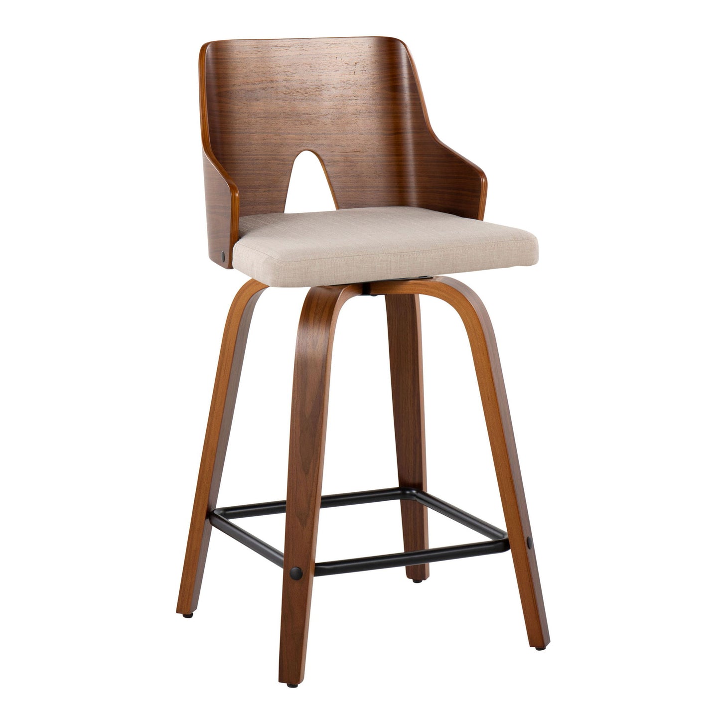 Ariana - Mid Century Modern Counter Stool (Set of 2) Lumi Source