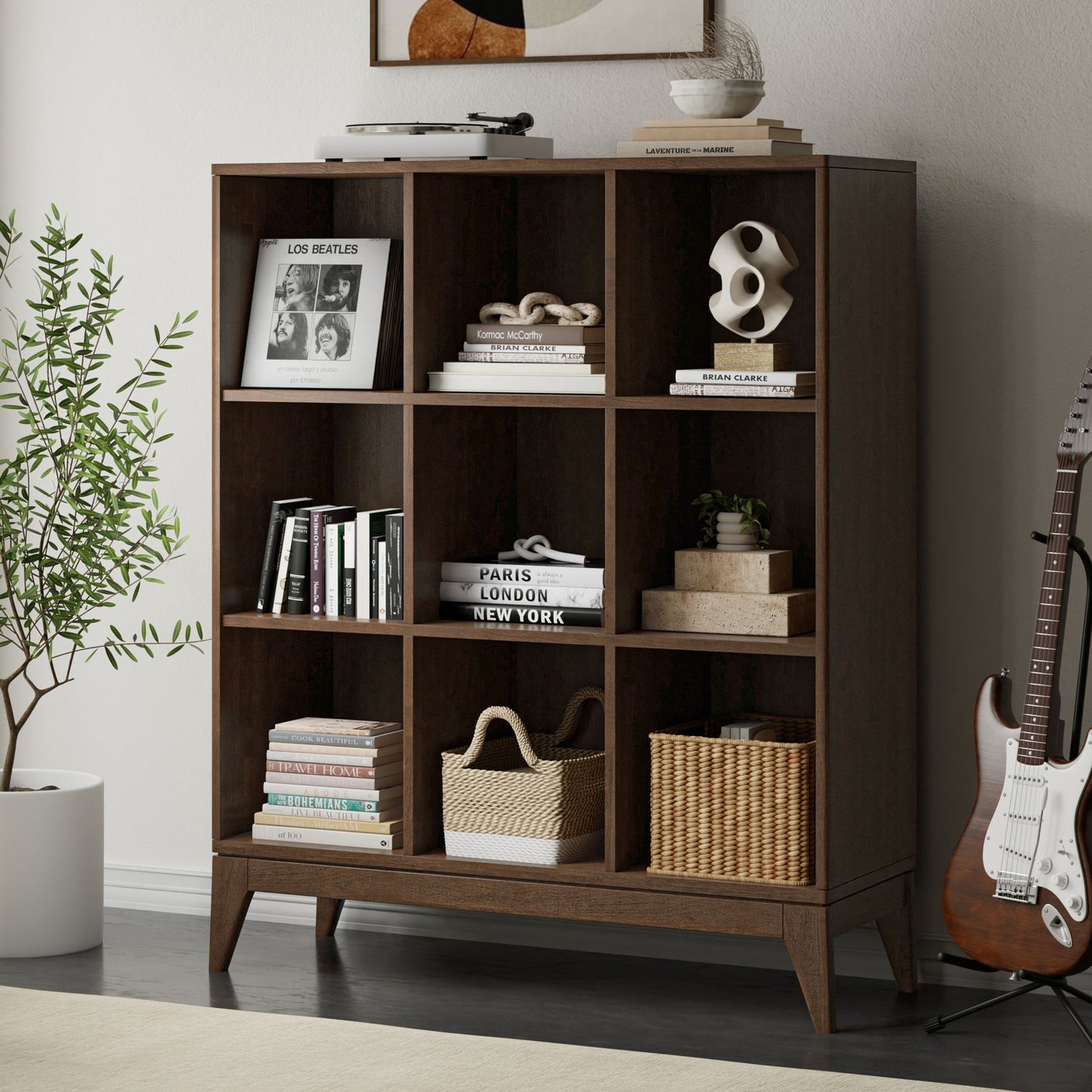 Harper - 9 Cube Storage - Walnut Brown Simpli-Home