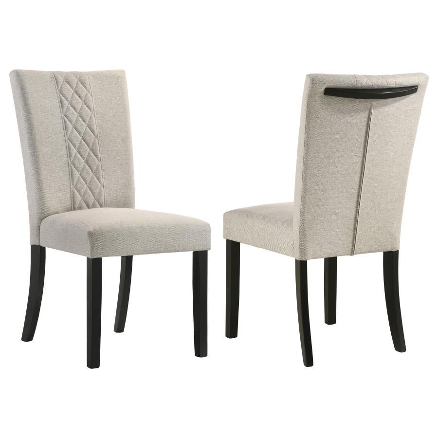 Malia - Fabric Upholstered Dining Side Chair (Set of 2) - Beige Coaster Fine Furniture