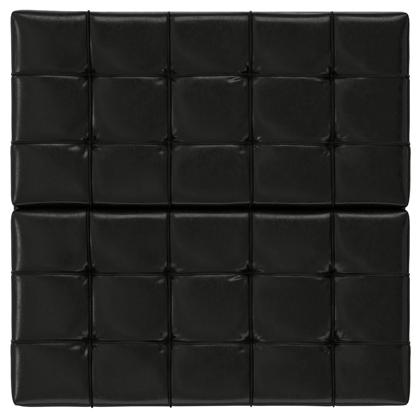Harrison - Large Square Coffee Table Storage Ottoman - Black Simpli-Home