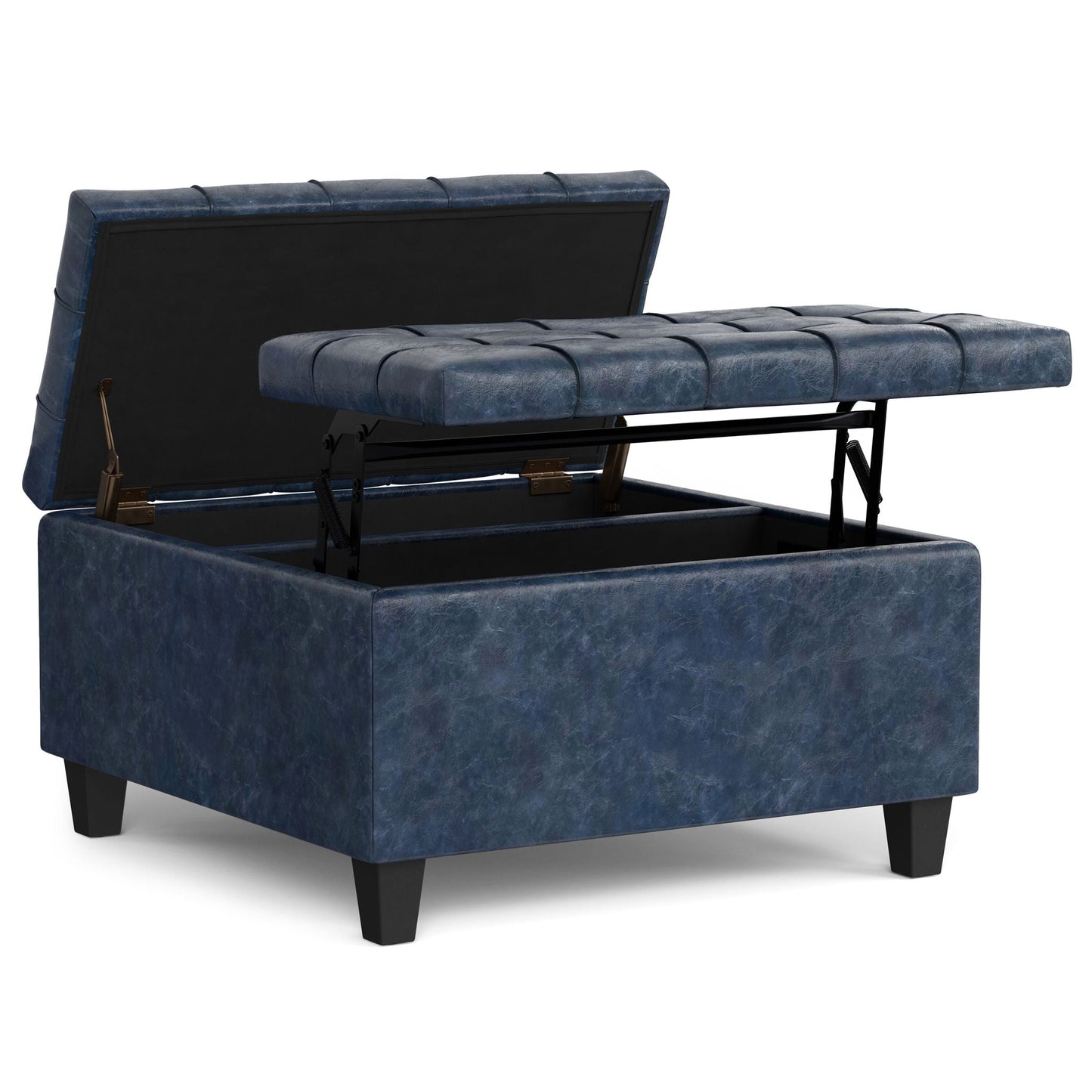 Harrison - Upholstered Coffee Table Storage Ottoman Simpli-Home