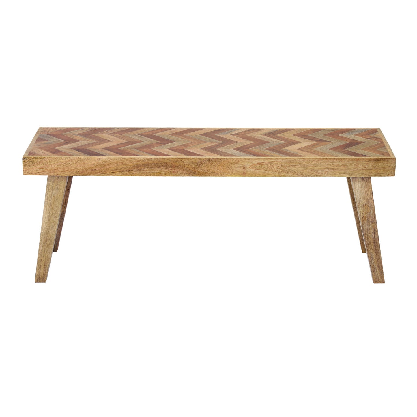 Artisan - Handcrafted Mango Wood Bench Rustic Boho Style - Natural Noble House
