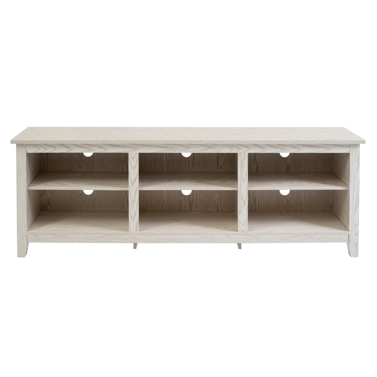 Modern Transitional 3 Shelf Open Storage 70" TV Stand For 80" TVs Walker Edison