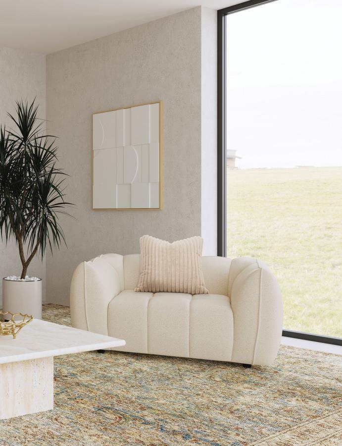 Winchester - Boucle Upholstered Chair And a Half - Sand Pebble Coaster Fine Furniture