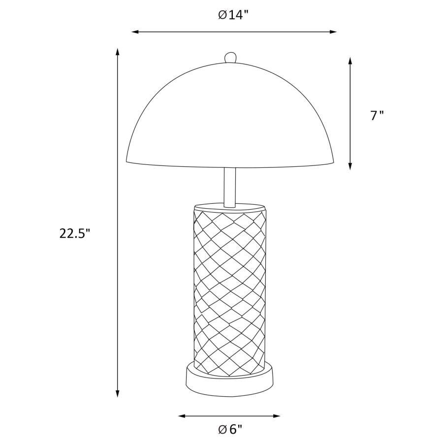 Ferris - Dome Quilted Table Lamp (Set of 2) - Black Coaster Fine Furniture