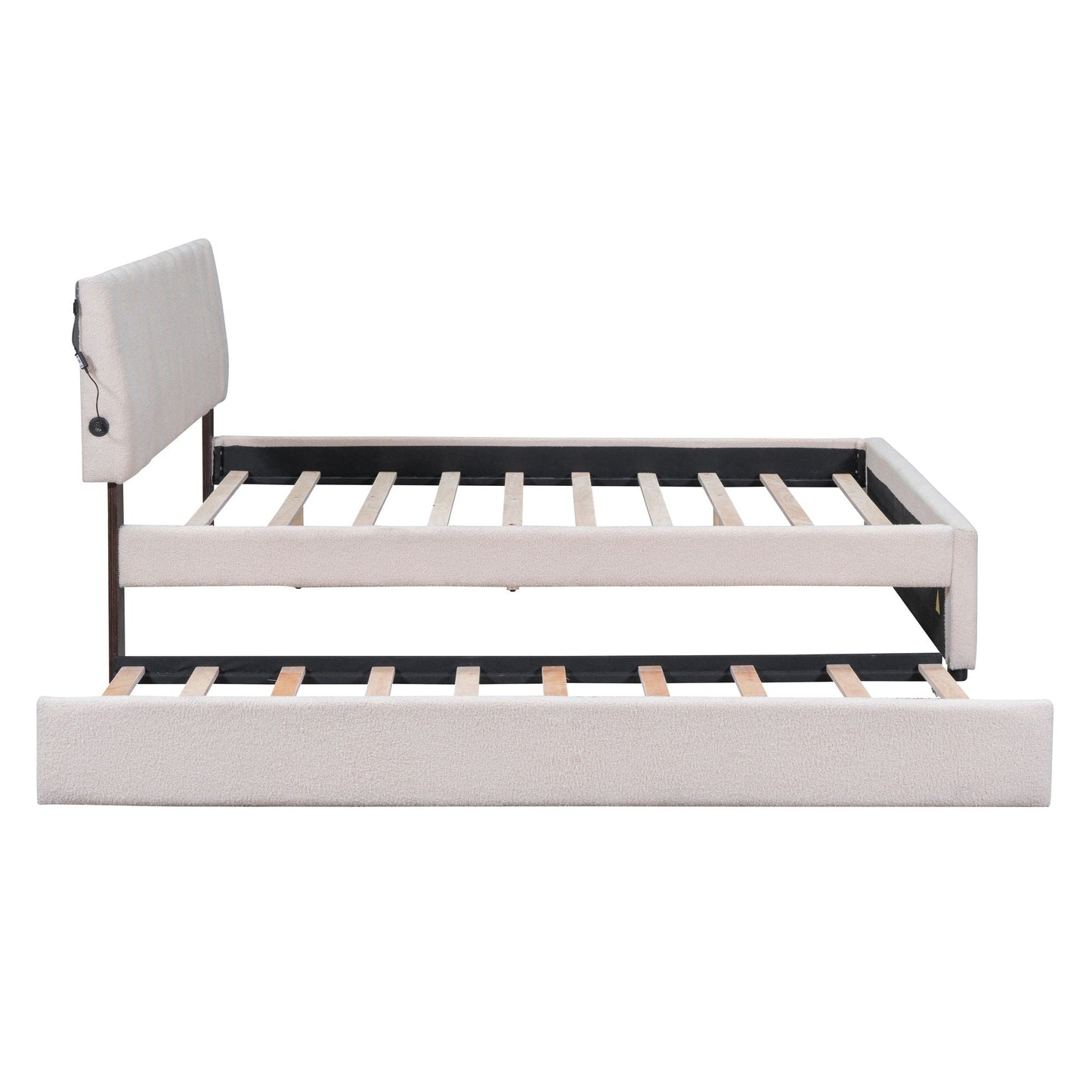 Upholstered Platform Bed With Trundle Halcyon Home