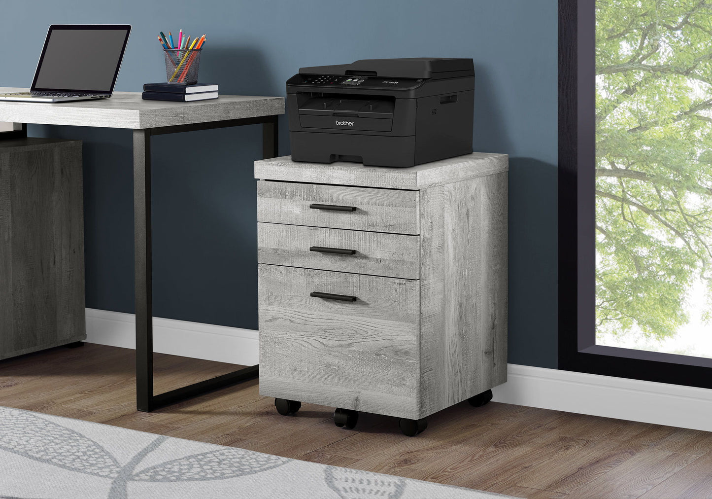 File Cabinet, Rolling Mobile, Storage Drawers, Printer Stand, Office, Contemporary & Modern 8th Street