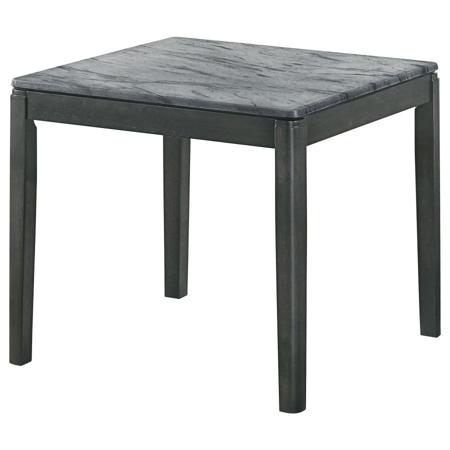 Mozzi - Square Faux Marble Side End Table - Gray And Black CoasterEssence