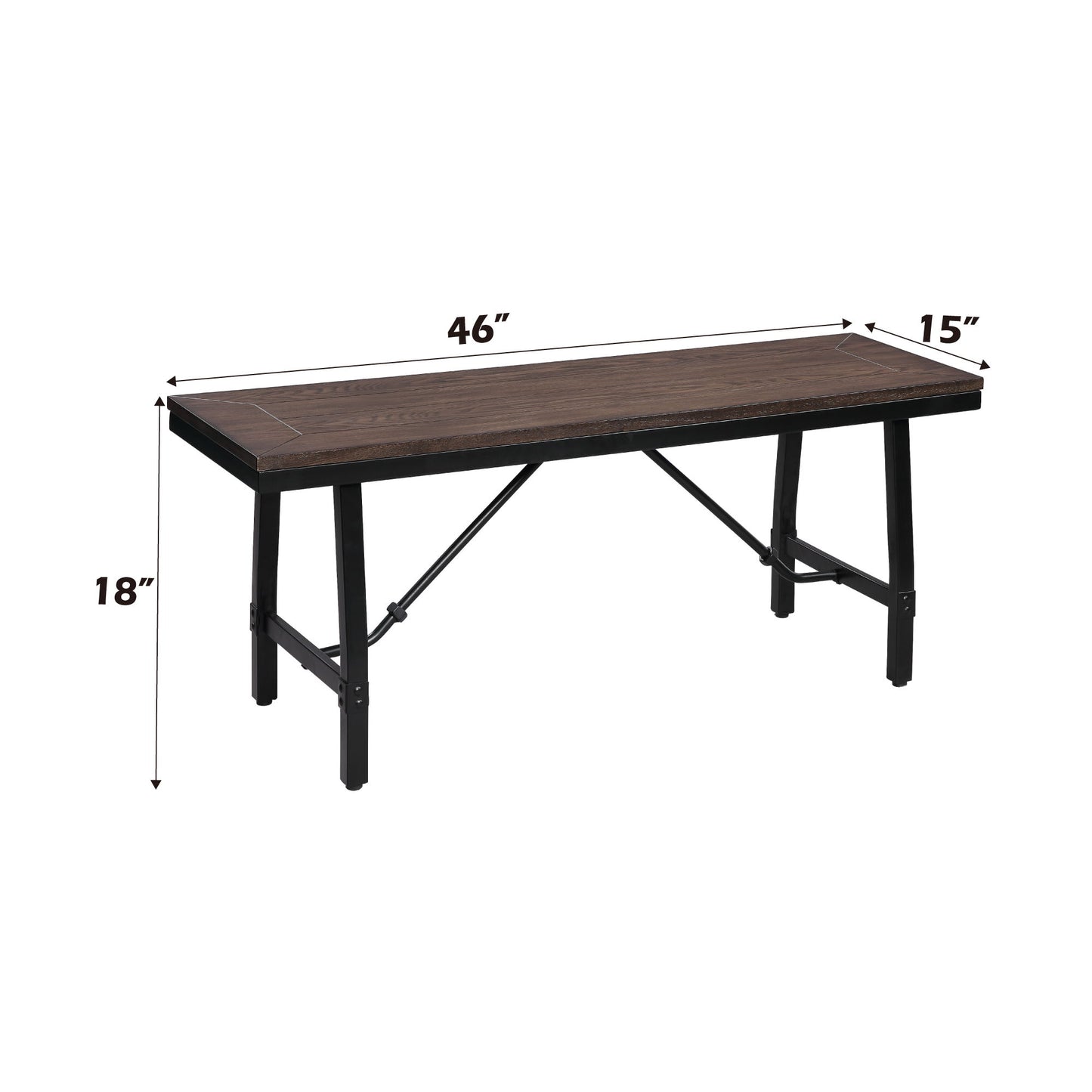 Mariatu - Bench - Oak / Black Acme