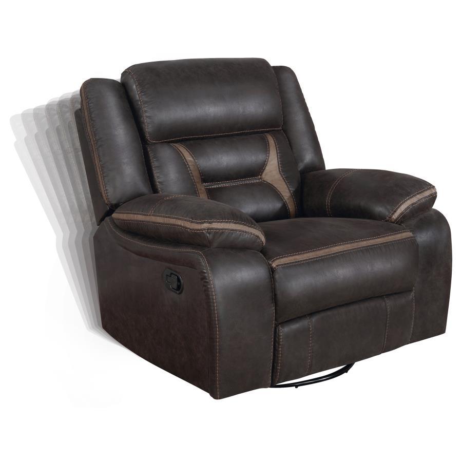Greer - Upholstered Swivel Glider Recliner Chair CoasterEveryday