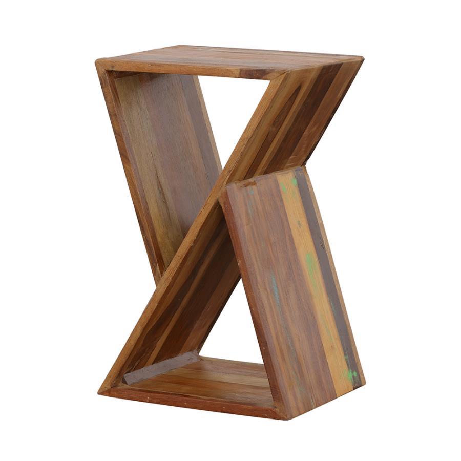 Lily - Solid Reclaimed Wood Accent Side Table - Natural CoasterEveryday
