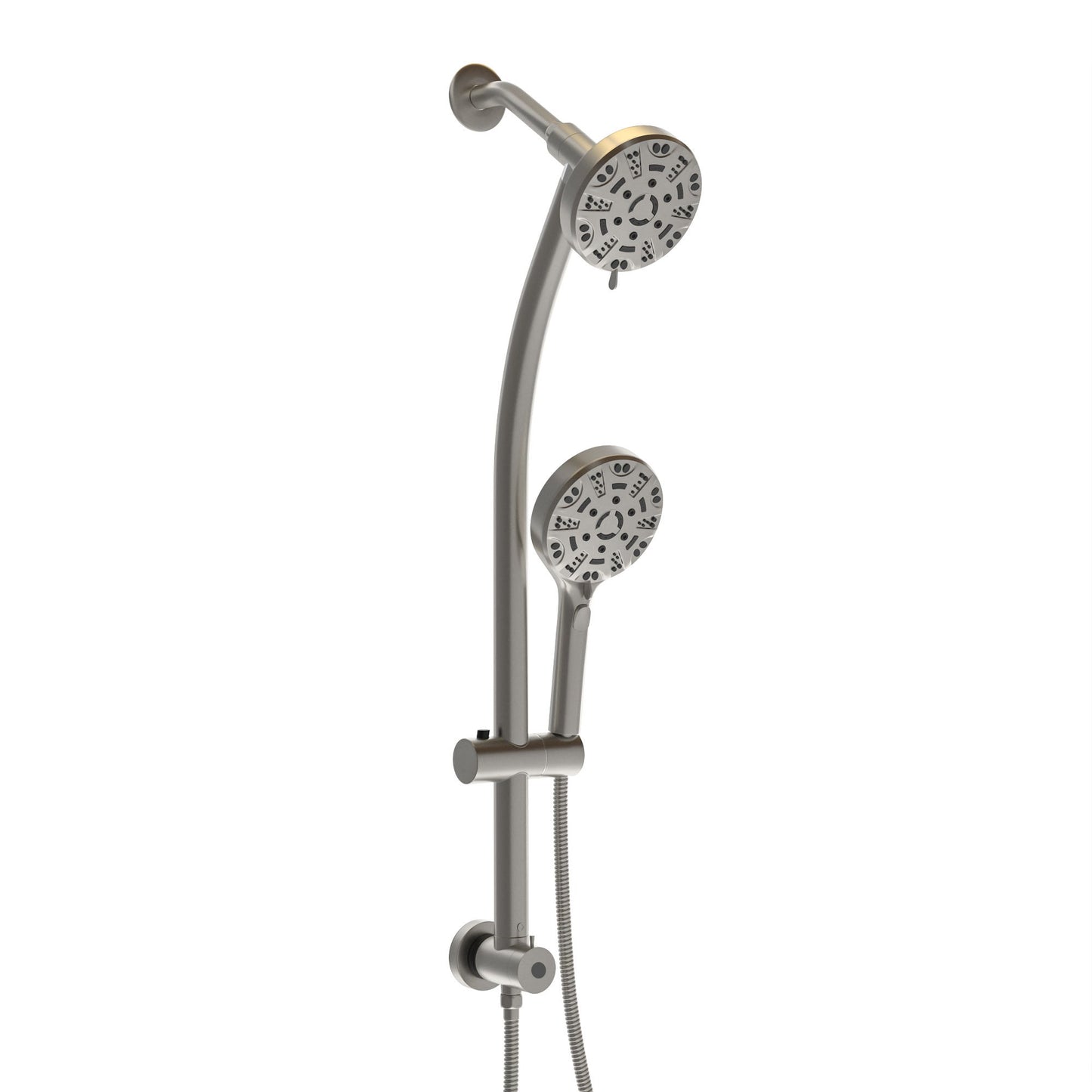Multi Function Dual Shower Head System With 4.7" Rain Showerhead, 8 Function Hand Shower, Adjustable Slide Bar Daily Nest
