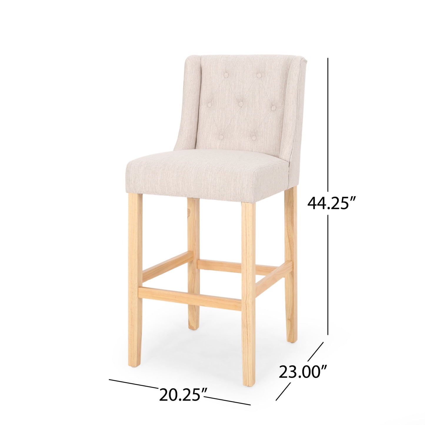 Ethereon - Tufted Counter Stool (Set of 2) Noble House