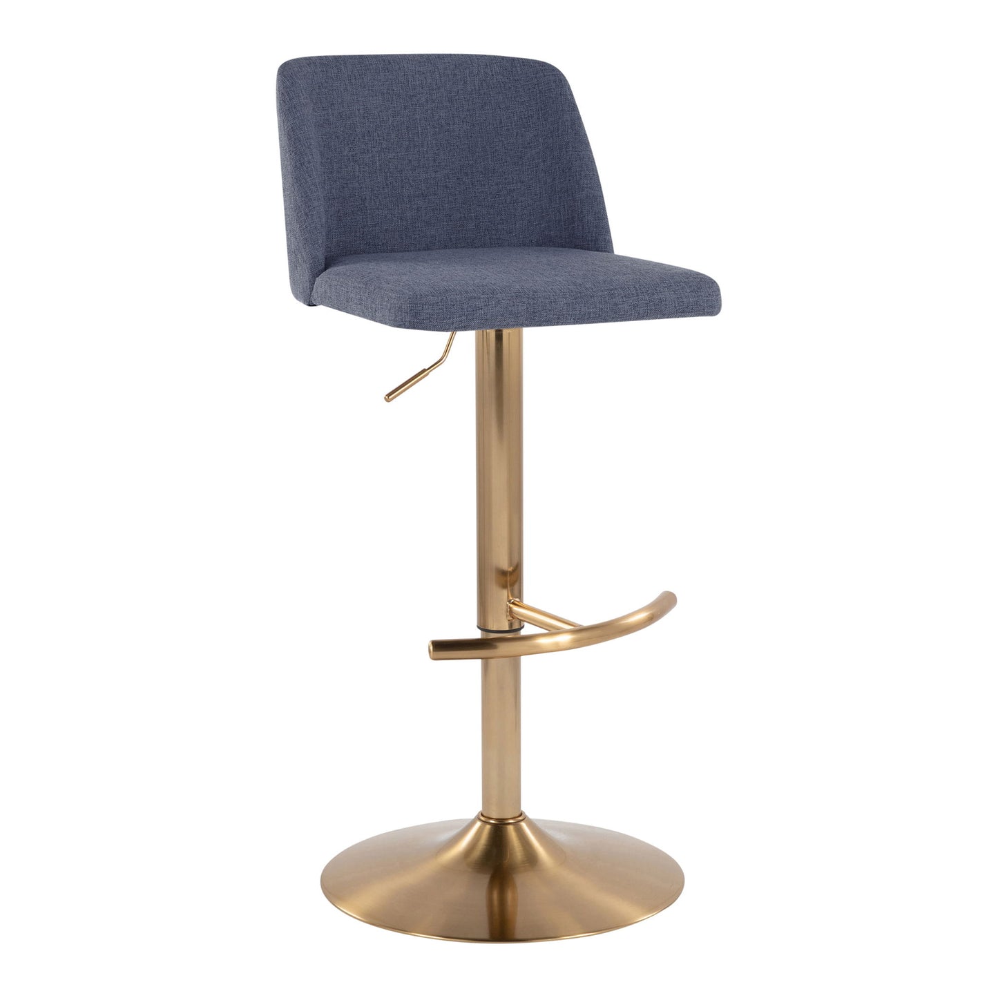 Toriano - Contemporary Adjustable Barstool With Swivel With Rounded T Footrest (Set of 2) Lumi Source