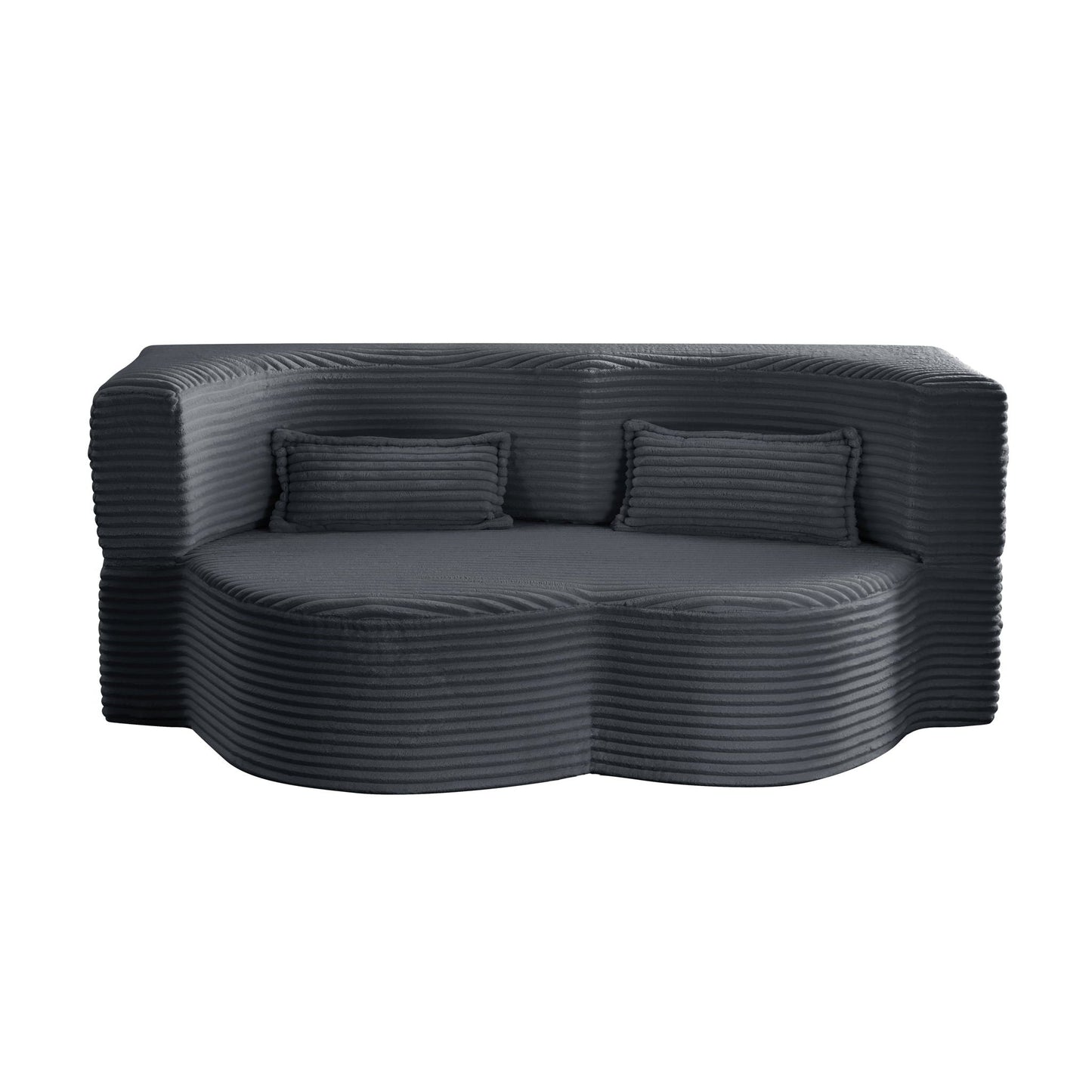Floor Convertible Sleeper Sofa Bed With 2 Pillows Home Essentials