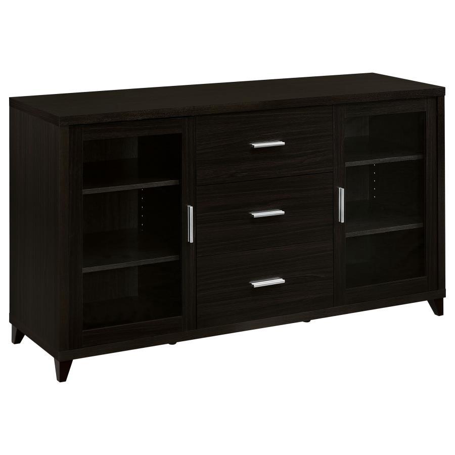 Lewes - 2 Door Engineered Wood TV Stand - Cappuccino CoasterEssence