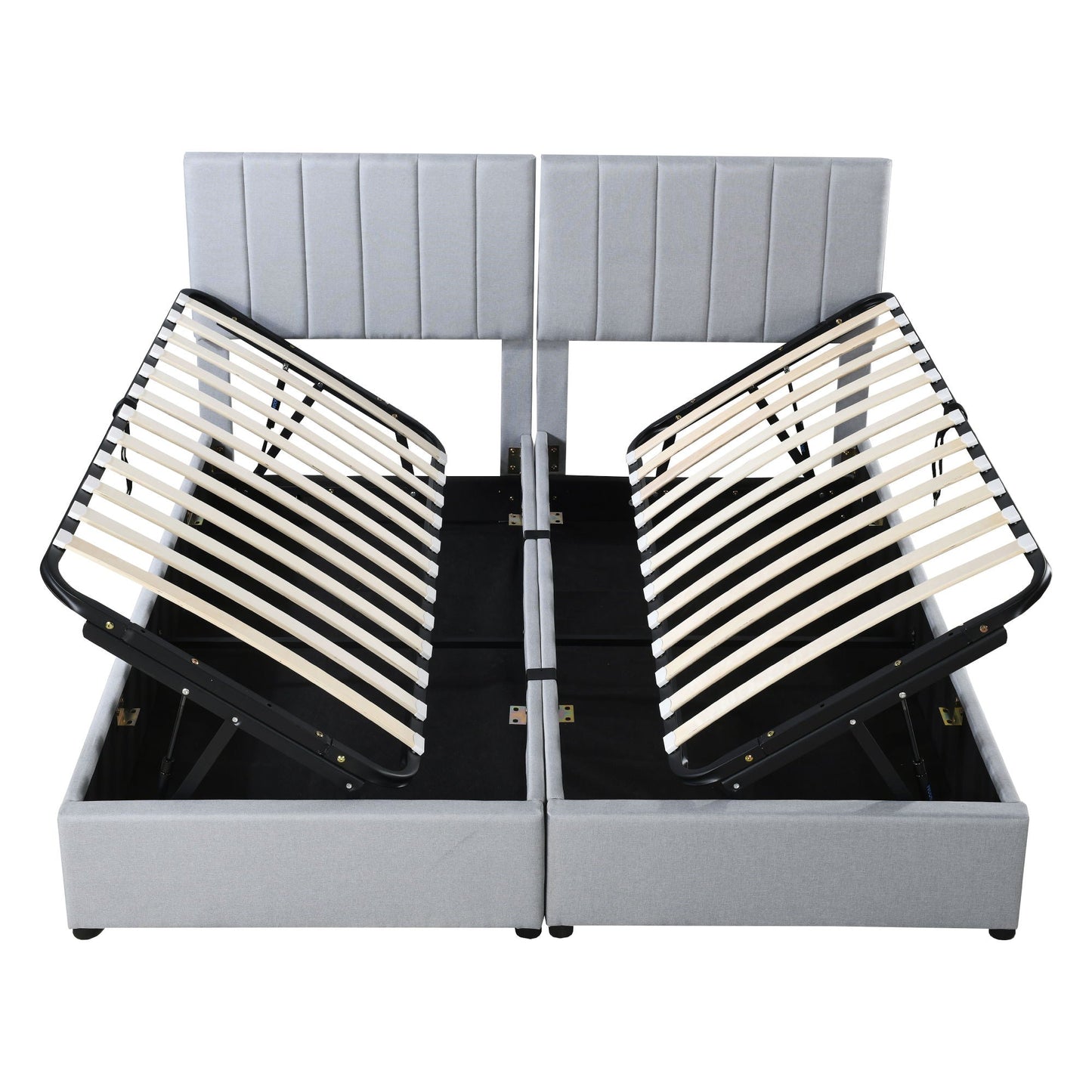Upholstered Platform Bed With A Hydraulic Storage System Halcyon Home