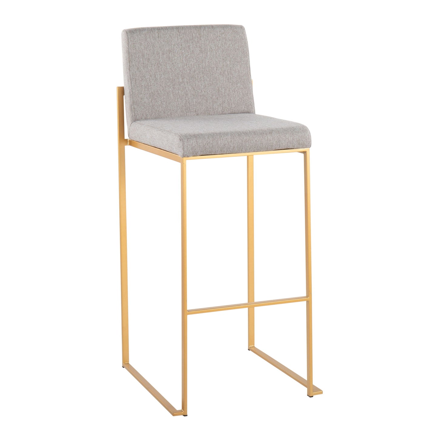 Fuji - Contemporary Design High Back Barstool (Set of 2) Lumi Source