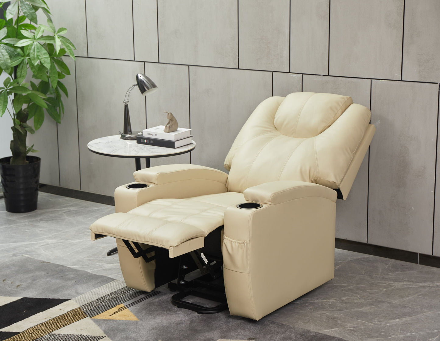Modern Recliner Chair With Cup Holders, Remote Control Home Essentials