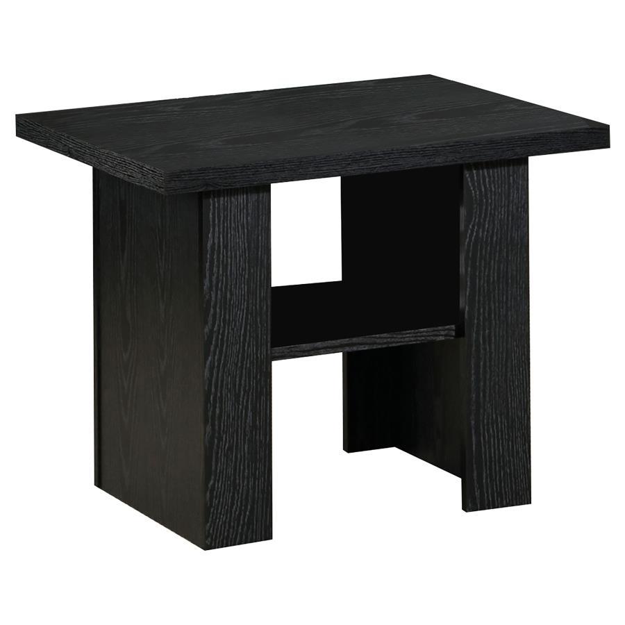 Rodez - 3 Piece Engineered Wood Coffee Table Set - Black Oak CoasterEveryday