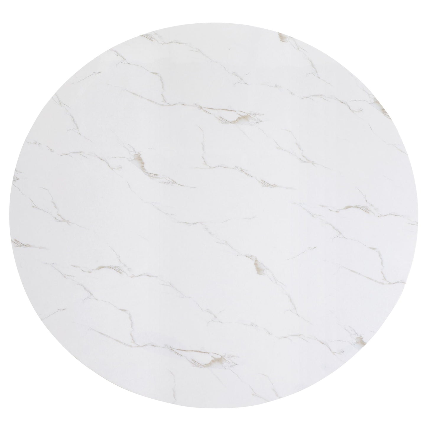 Vance - Faux Marble Dining Table - White & Charcoal Crown Mark