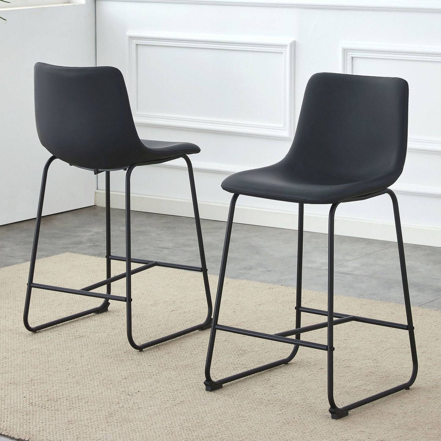 Retro Bar Chairs, Comfortable Stools (Set of 2) Home Essentials