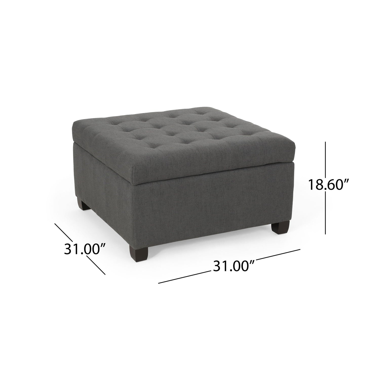 Isabella - Contemporary Ottoman With Storage Noble House