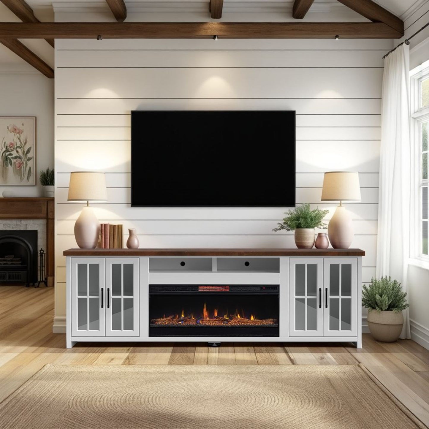 Hampton - Fireplace TV Stand Console Legends