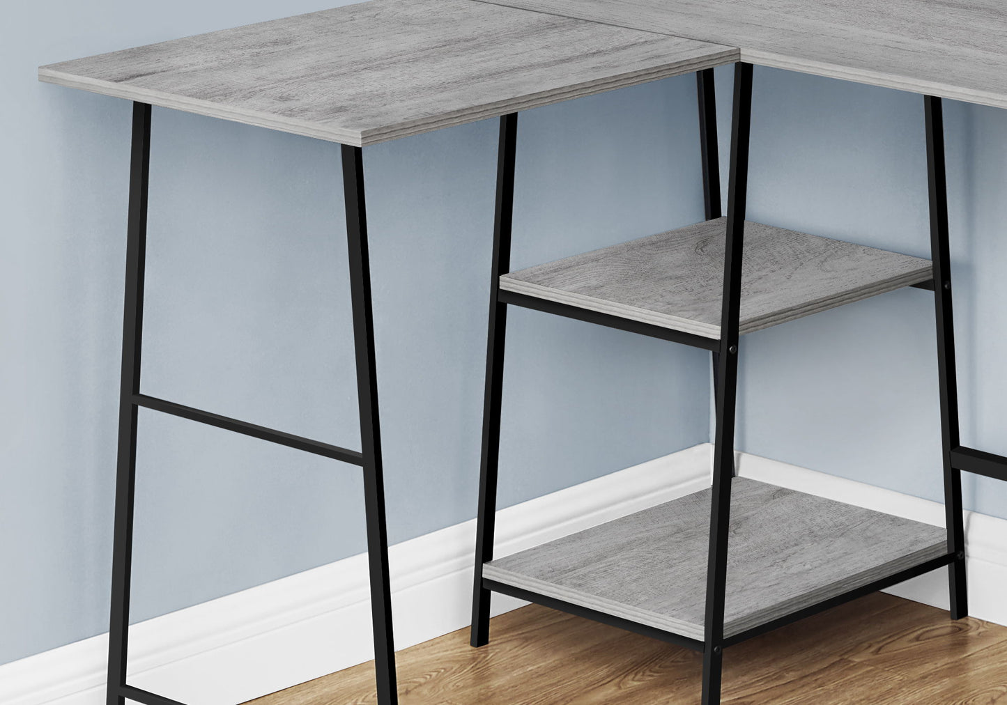 Computer Desk, Home Office, Corner, Storage Shelves, L Shape, Work, Laptop, Contemporary, Modern 8th Street