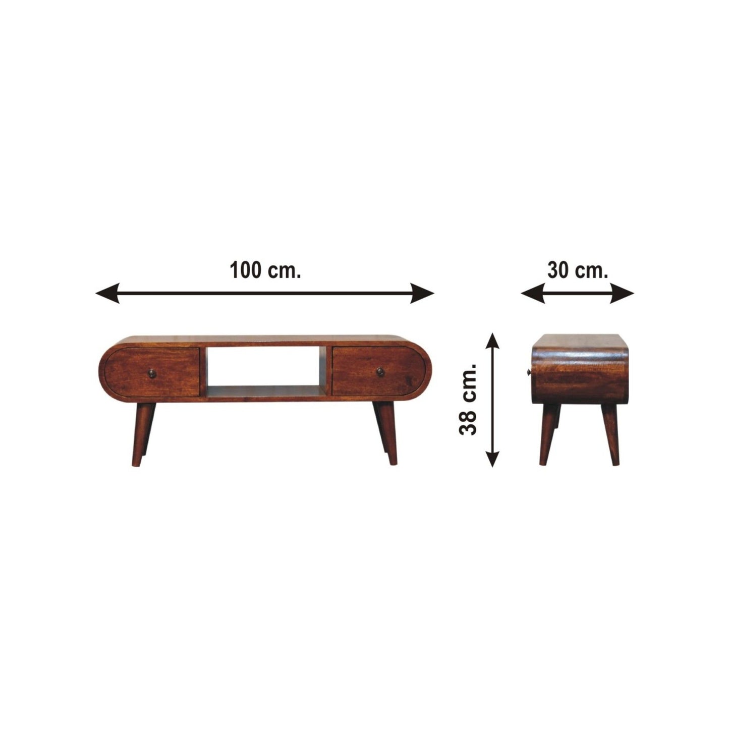 Solid Wood Circular TV Unit Artisan Furniture