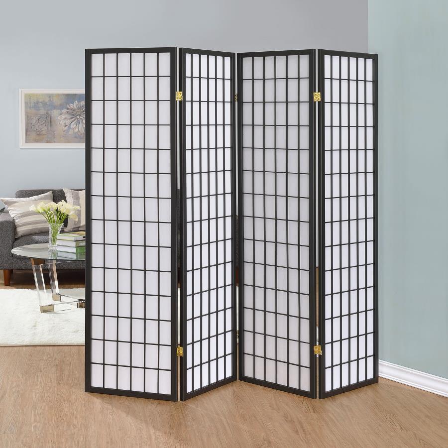 Roberto - 4-Panel Room Divider Folding Shoji Screen CoasterEveryday