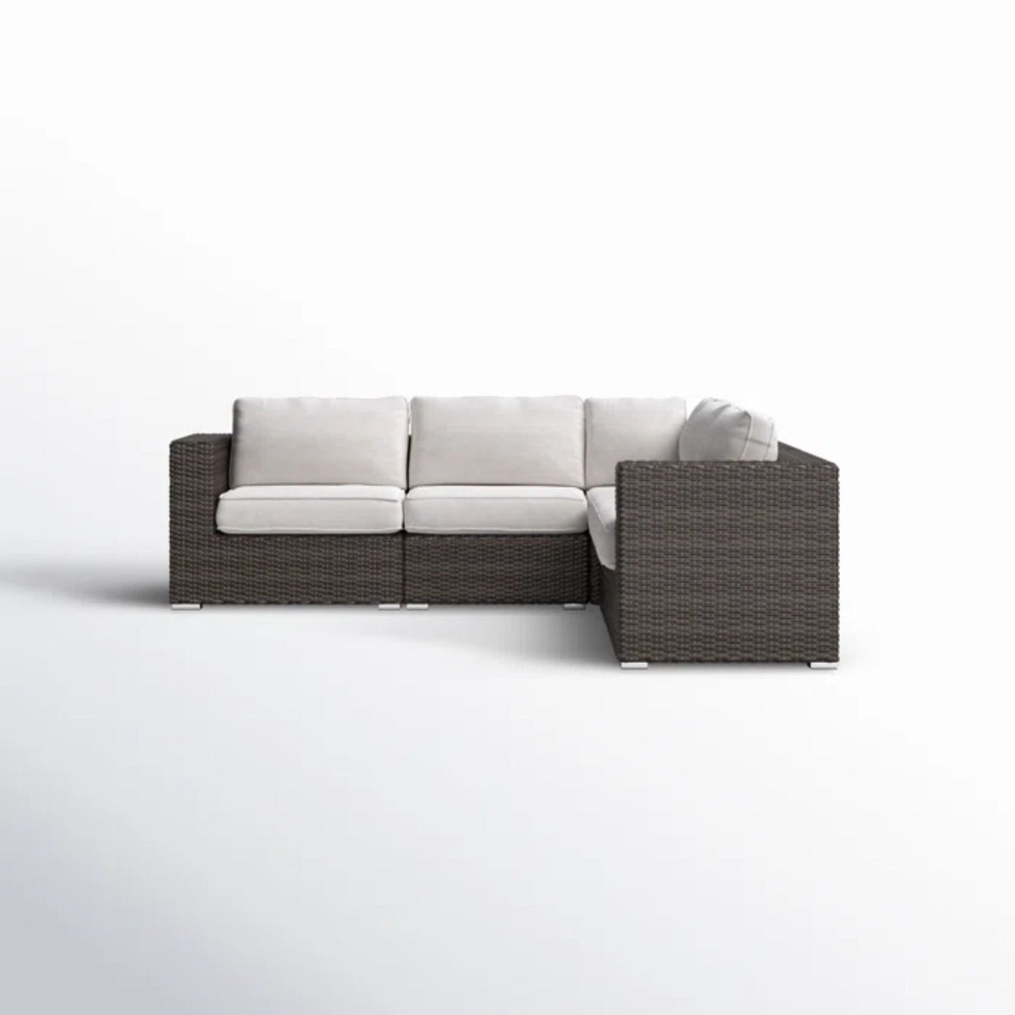 Luxurious Wicker Patio Sectional With Weather Resistant Sunbrella Cushions LSI Patio Furniture