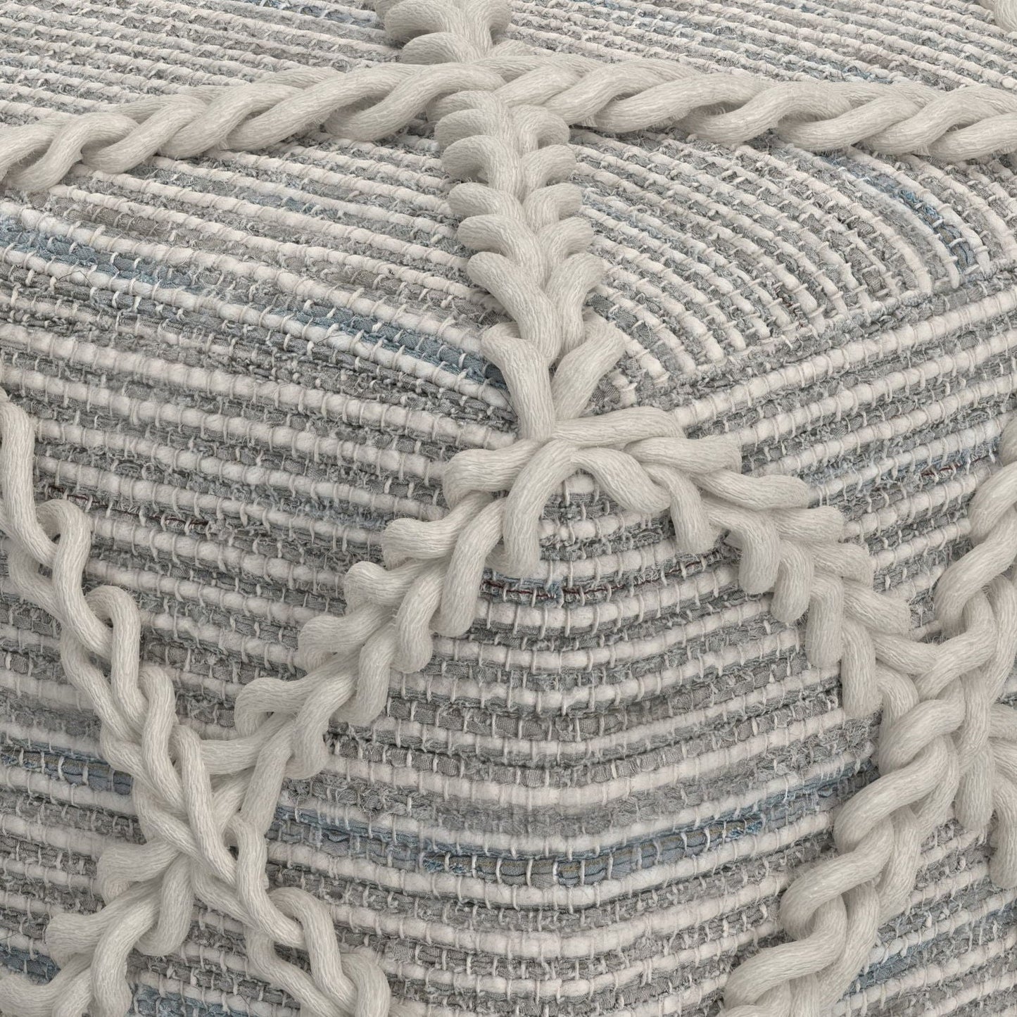 Cowan - Handcrafted Square Pouf Simpli-Home