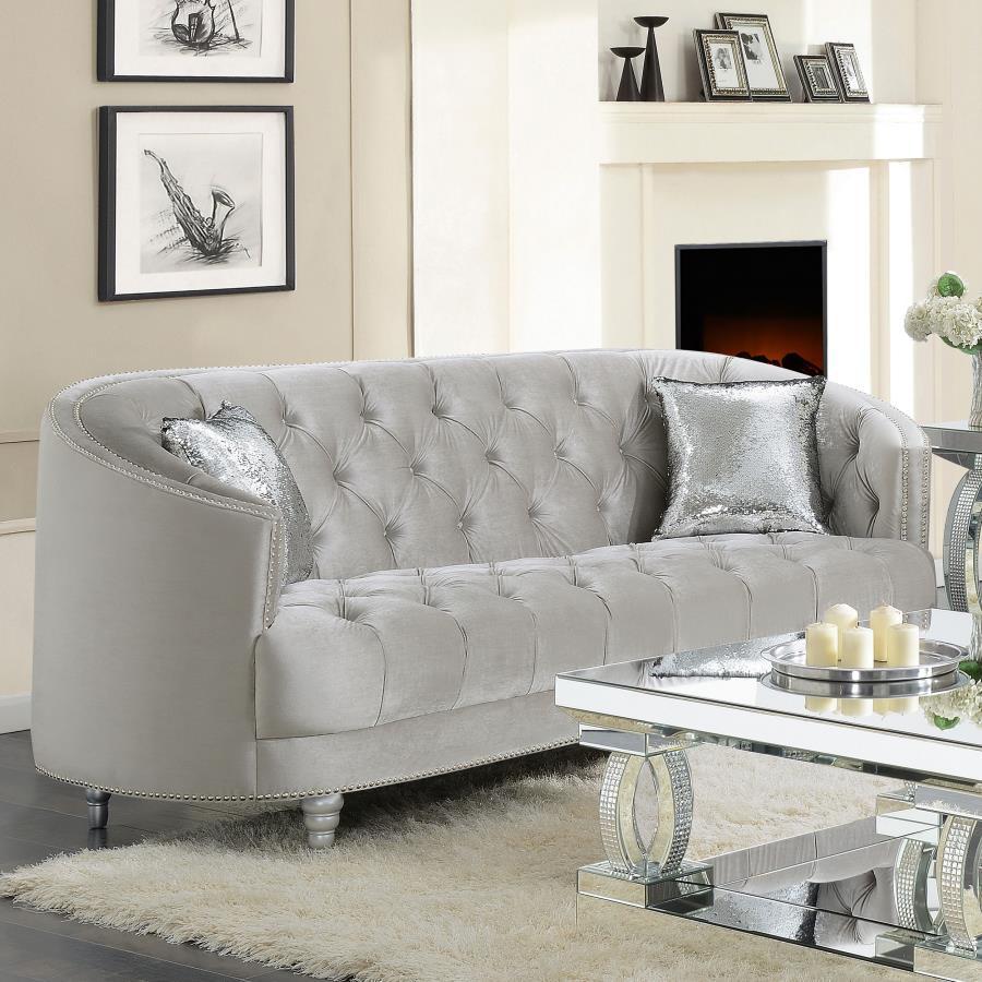 Avonlea - Upholstered Sloped Arm Sofa CoasterElevations