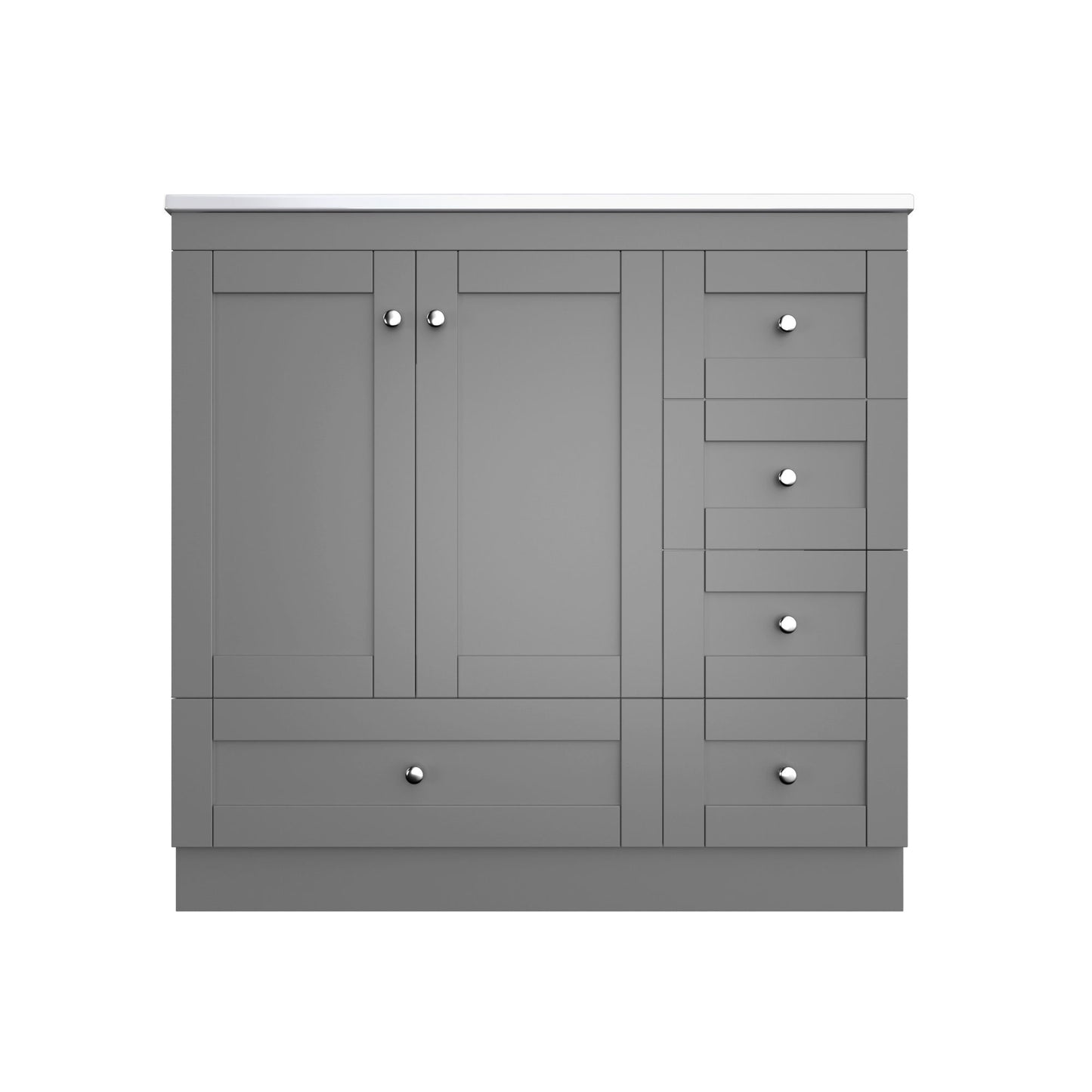 Shaker Free Standing Bathroom Vanity Cabinet With Sink, Soft Close Drawers, Soft Close Doors Hearth and Haven