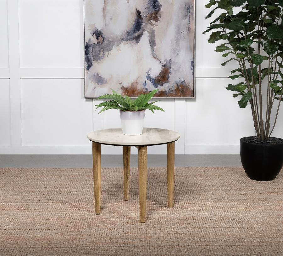 Aldis - Round Marble Top Table Coaster Fine Furniture