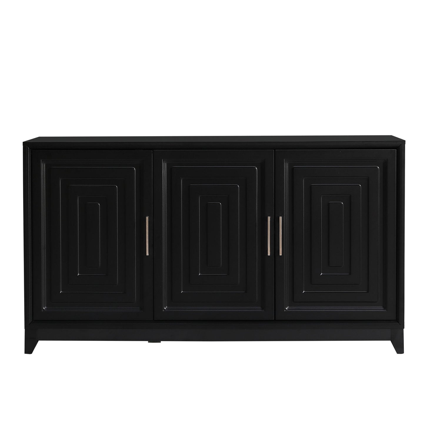 TV Stand For TVs Up To 65", Modern Entertainment Center Media Console Cabinet With 2 Spacious Storage Space, Solid Wood Legs For Living Room Hearth and Haven