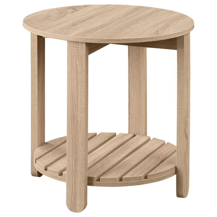 Fowler - 1 Shelf Round Engineered Wood Table Coaster Fine Furniture