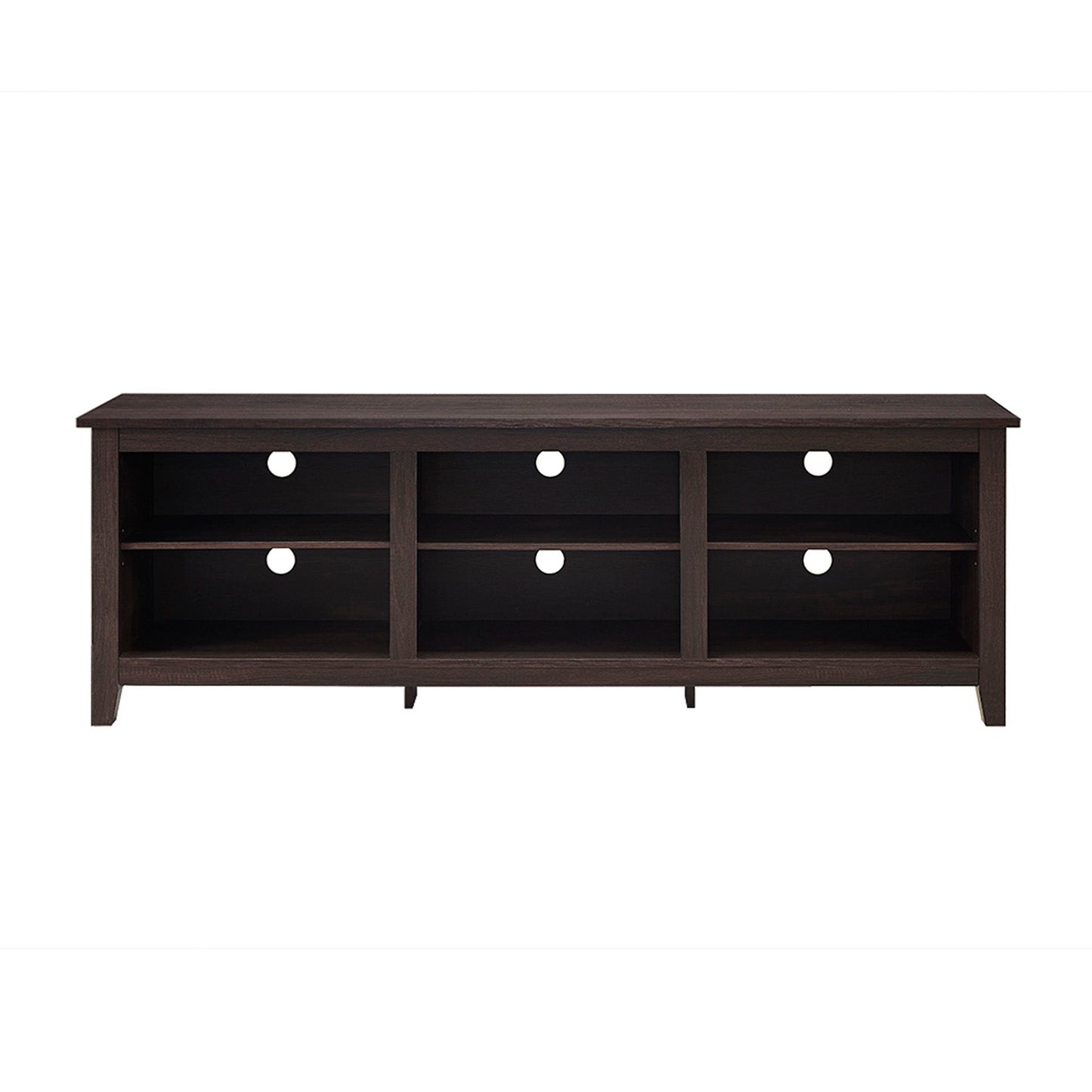 Modern Transitional 3 Shelf Open Storage 70" TV Stand For 80" TVs Walker Edison
