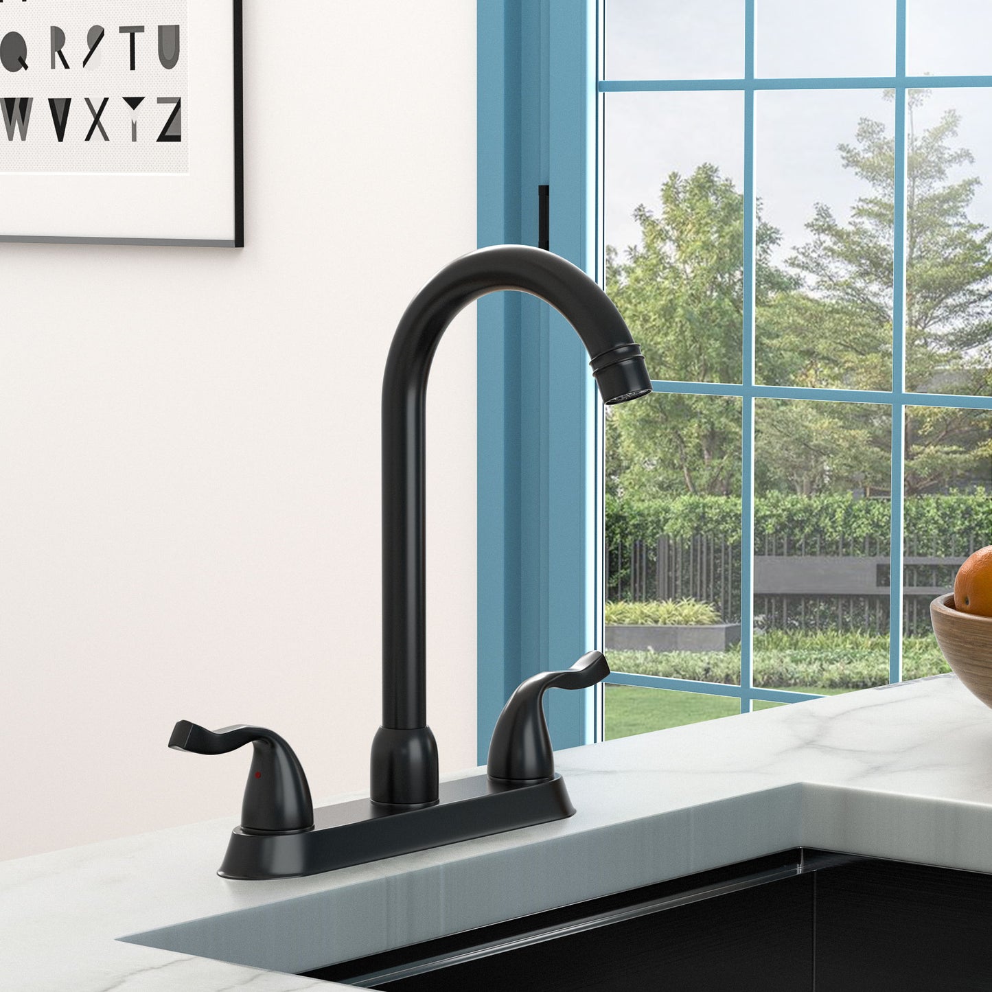 Stainless Steel Kitchen Sink Faucet With 2 Handles, 3 Hole Installation Daily Nest