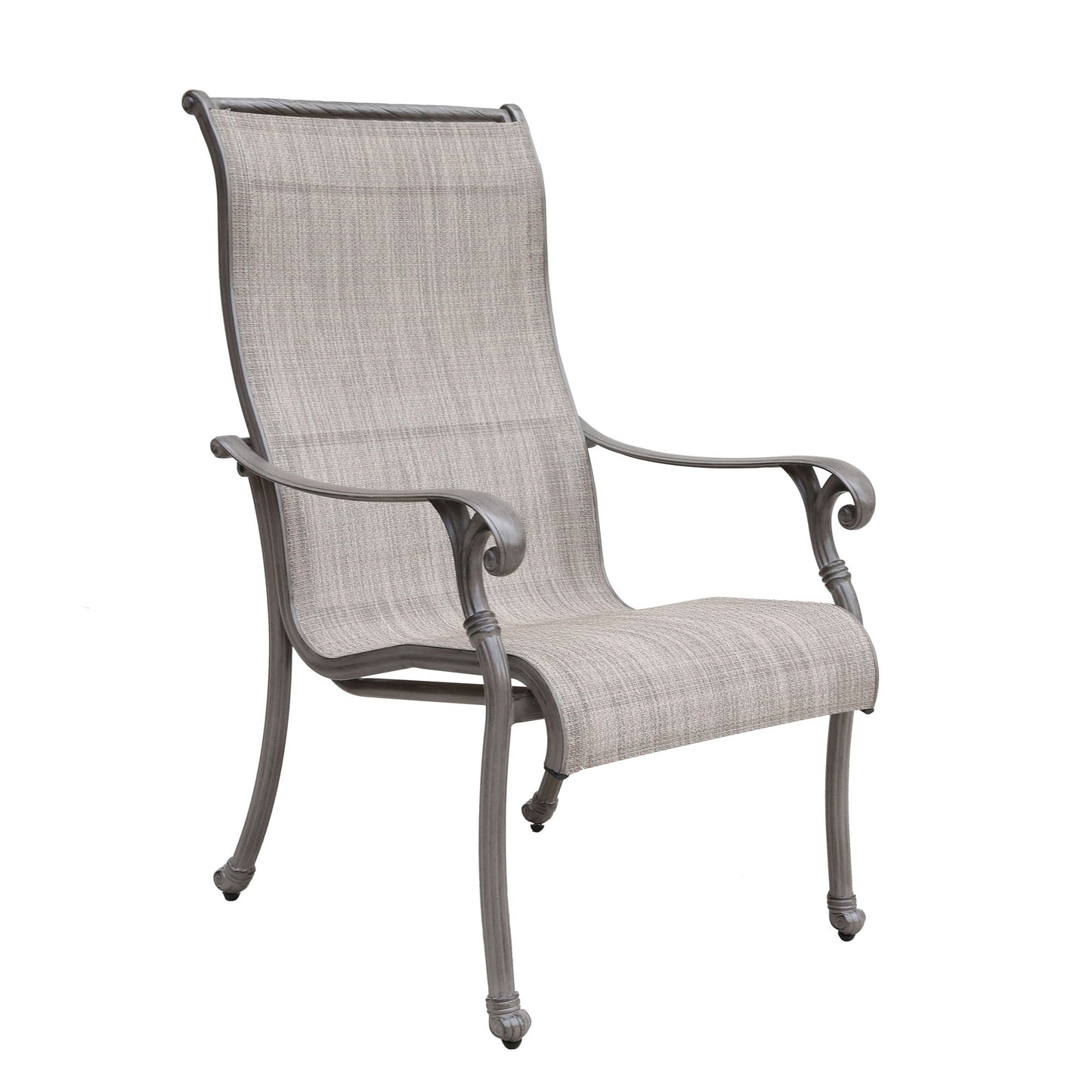 Outdoor All-Weather Sling Dining Chairs (Set of 2) - Gray Home Essentials